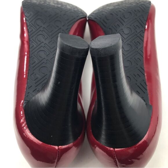 Liz Claiborne JOHNNIE Red Patent Leather Closed Toe Flex Holiday Heels - Picture 10 of 12